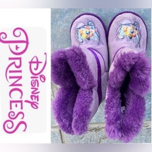 Disney princesses Purple warm outside inside slippers booties